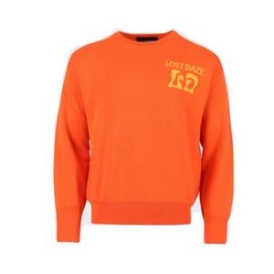 NEW! Lost Daze Men's All Hope Oversized Sweater - Orange MEDIUM